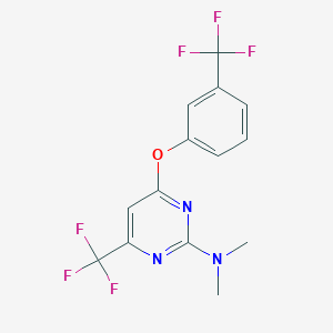 N,N-dimethyl-4-(trifluoromethyl)-6-[3-(trifluoromethyl)phenoxy]pyrimidin-2-amine