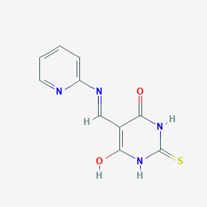 molecular formula C10H8N4O2S B2437939 5-((吡啶-2-基氨基)亚甲基)-2-硫代二氢嘧啶-4,6(1H,5H)-二酮 CAS No. 1021262-77-0