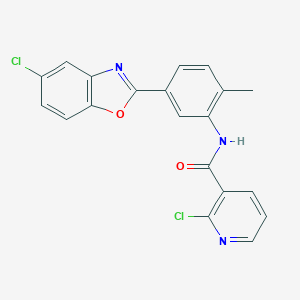 molecular formula C20H13Cl2N3O2 B243794 2-chloro-N-[5-(5-chloro-1,3-benzoxazol-2-yl)-2-methylphenyl]nicotinamide 