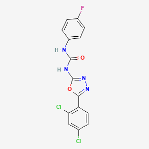 1-(5-(2,4-Dichlorophenyl)-1,3,4-oxadiazol-2-yl)-3-(4-fluorophenyl)urea