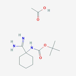 Acetic acid;tert-butyl N-(1-carbamimidoylcyclohexyl)carbamate