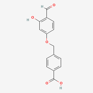 molecular formula C15H12O5 B2437944 4-[(4-Formyl-3-hydroxyphenoxy)methyl]benzoic acid CAS No. 866143-85-3