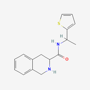 molecular formula C16H18N2OS B2437949 N-[1-(thiophen-2-yl)ethyl]-1,2,3,4-tetrahydroisoquinoline-3-carboxamide CAS No. 1218403-48-5