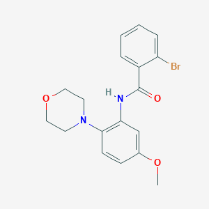 molecular formula C18H19BrN2O3 B243795 2-bromo-N-[5-methoxy-2-(4-morpholinyl)phenyl]benzamide 