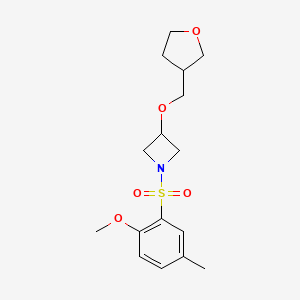 1-((2-Methoxy-5-methylphenyl)sulfonyl)-3-((tetrahydrofuran-3-yl)methoxy)azetidine