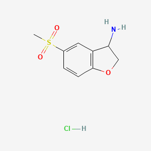 molecular formula C9H12ClNO3S B2437953 5-Methylsulfonyl-2,3-dihydro-1-benzofuran-3-amine;hydrochloride CAS No. 2580224-47-9