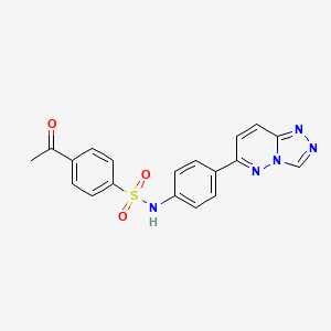 4-acetyl-N-[4-([1,2,4]triazolo[4,3-b]pyridazin-6-yl)phenyl]benzenesulfonamide