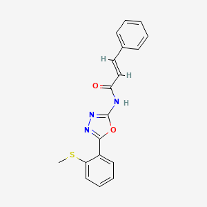 N-(5-(2-(methylthio)phenyl)-1,3,4-oxadiazol-2-yl)cinnamamide