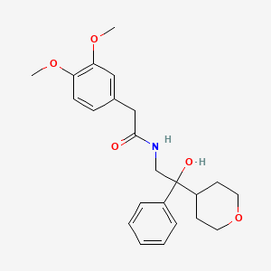 molecular formula C23H29NO5 B2437974 2-(3,4-ジメトキシフェニル)-N-[2-ヒドロキシ-2-(オキサン-4-イル)-2-フェニルエチル]アセトアミド CAS No. 2034454-80-1