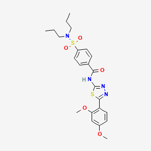 N-(5-(2,4-dimethoxyphenyl)-1,3,4-thiadiazol-2-yl)-4-(N,N-dipropylsulfamoyl)benzamide