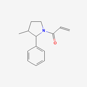 molecular formula C14H17NO B2437979 1-(3-Methyl-2-phenylpyrrolidin-1-yl)prop-2-en-1-one CAS No. 2224507-95-1