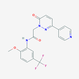 molecular formula C19H15F3N4O3 B2437982 N-(2-methoxy-5-(trifluoromethyl)phenyl)-2-(6-oxo-3-(pyridin-4-yl)pyridazin-1(6H)-yl)acetamide CAS No. 2185591-07-3