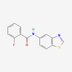 molecular formula C14H9FN2OS B2437987 N-(benzo[d]thiazol-5-yl)-2-fluorobenzamide CAS No. 941924-77-2