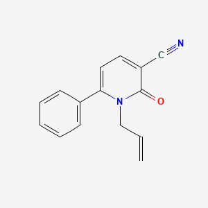 molecular formula C15H12N2O B2437993 1-Allyl-2-oxo-6-phenyl-1,2-dihydro-3-pyridinecarbonitrile CAS No. 339109-34-1