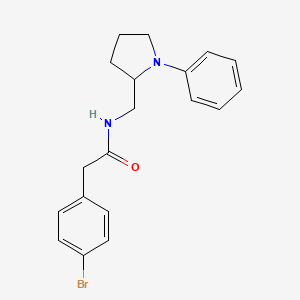molecular formula C19H21BrN2O B2437994 2-(4-bromophenyl)-N-((1-phenylpyrrolidin-2-yl)methyl)acetamide CAS No. 1797899-47-8