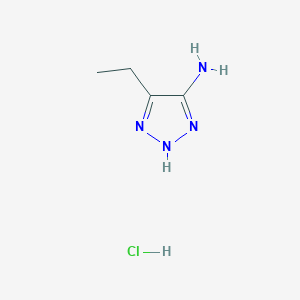 molecular formula C4H9ClN4 B2437998 5-ethyl-1H-1,2,3-triazol-4-amine hydrochloride CAS No. 1955505-64-2
