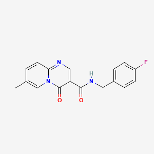 molecular formula C17H14FN3O2 B2438001 N-[(4-fluorophenyl)methyl]-7-methyl-4-oxopyrido[1,2-a]pyrimidine-3-carboxamide CAS No. 877649-20-2