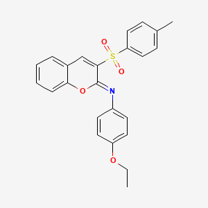 molecular formula C24H21NO4S B2438002 (Z)-4-乙氧基-N-(3-甲苯磺酰基-2H-色烯-2-亚基)苯胺 CAS No. 1321667-29-1
