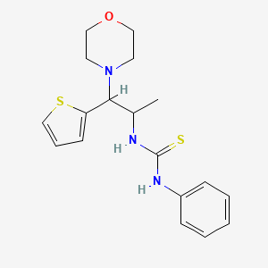 molecular formula C18H23N3OS2 B2438003 1-(1-吗啉基-1-(噻吩-2-基)丙基)-3-苯基硫脲 CAS No. 863017-46-3