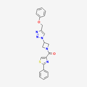 (3-(4-(phenoxymethyl)-1H-1,2,3-triazol-1-yl)azetidin-1-yl)(2-phenylthiazol-4-yl)methanone