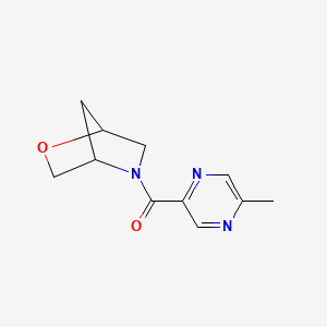 molecular formula C11H13N3O2 B2438014 2-Oxa-5-azabicyclo[2.2.1]heptan-5-yl(5-methylpyrazin-2-yl)methanone CAS No. 2034558-69-3