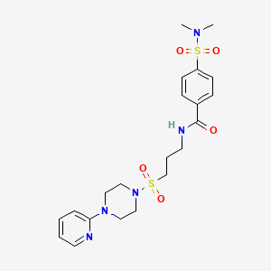 4-(N,N-dimethylsulfamoyl)-N-(3-((4-(pyridin-2-yl)piperazin-1-yl)sulfonyl)propyl)benzamide