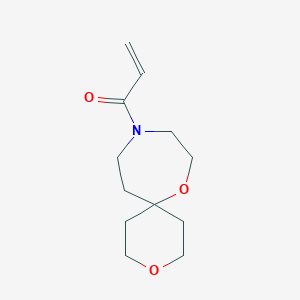 molecular formula C12H19NO3 B2438022 1-(3,7-Dioxa-10-azaspiro[5.6]dodecan-10-yl)prop-2-en-1-one CAS No. 2308274-48-6