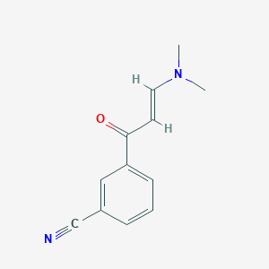 molecular formula C12H12N2O B2438023 1-(3-Cyanophenyl)-3-(dimethylamino)acrolein CAS No. 145276-31-9; 179055-13-1