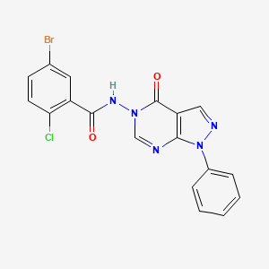 5-bromo-2-chloro-N-(4-oxo-1-phenyl-1H-pyrazolo[3,4-d]pyrimidin-5(4H)-yl)benzamide