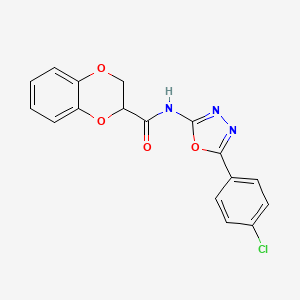 N-(5-(4-chlorophenyl)-1,3,4-oxadiazol-2-yl)-2,3-dihydrobenzo[b][1,4]dioxine-2-carboxamide