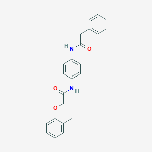 molecular formula C23H22N2O3 B243803 2-(2-methylphenoxy)-N-{4-[(phenylacetyl)amino]phenyl}acetamide 