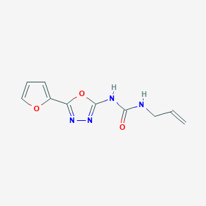molecular formula C10H10N4O3 B2438030 1-烯丙基-3-(5-(呋喃-2-基)-1,3,4-恶二唑-2-基)脲 CAS No. 1209055-95-7
