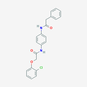 molecular formula C22H19ClN2O3 B243804 2-(2-chlorophenoxy)-N-{4-[(phenylacetyl)amino]phenyl}acetamide 