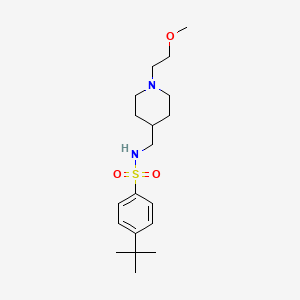 molecular formula C19H32N2O3S B2438049 4-(tert-butyl)-N-((1-(2-methoxyethyl)piperidin-4-yl)methyl)benzenesulfonamide CAS No. 952983-16-3