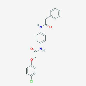 molecular formula C22H19ClN2O3 B243805 2-(4-chlorophenoxy)-N-{4-[(phenylacetyl)amino]phenyl}acetamide 
