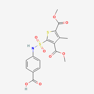 4-(3,5-Bis(methoxycarbonyl)-4-methylthiophene-2-sulfonamido)benzoic acid