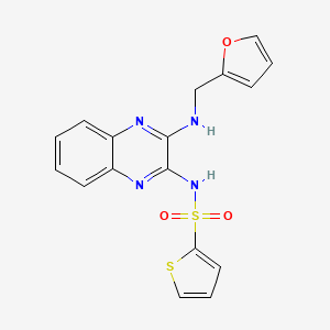 N-[3-(furan-2-ylmethylamino)quinoxalin-2-yl]thiophene-2-sulfonamide