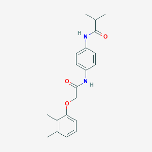 molecular formula C20H24N2O3 B243806 N-(4-{[(2,3-dimethylphenoxy)acetyl]amino}phenyl)-2-methylpropanamide 