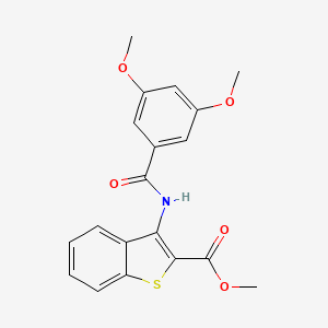 molecular formula C19H17NO5S B2438061 Methyl 3-(3,5-dimethoxybenzamido)benzo[b]thiophene-2-carboxylate CAS No. 477490-22-5