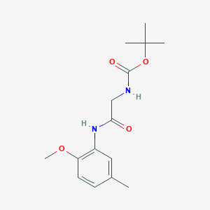 molecular formula C15H22N2O4 B2438063 叔丁基N-[2-(2-甲氧基-5-甲基苯胺基)-2-氧代乙基]氨基甲酸酯 CAS No. 1024331-49-4