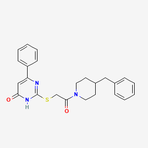 2-((2-(4-benzylpiperidin-1-yl)-2-oxoethyl)thio)-6-phenylpyrimidin-4(3H)-one