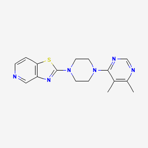 molecular formula C16H18N6S B2438069 2-[4-(5,6-Dimethylpyrimidin-4-yl)piperazin-1-yl]-[1,3]thiazolo[4,5-c]pyridine CAS No. 2380081-16-1