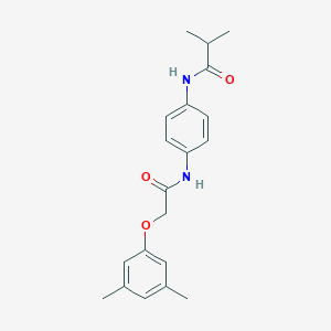 molecular formula C20H24N2O3 B243807 N-(4-{[(3,5-dimethylphenoxy)acetyl]amino}phenyl)-2-methylpropanamide 