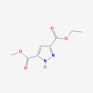 molecular formula C8H10N2O4 B2438071 3-ethyl 5-methyl 1H-pyrazole-3,5-dicarboxylate CAS No. 45815-78-9; 565196-84-1
