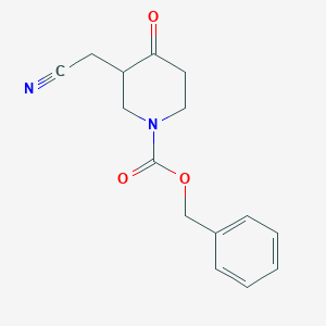 molecular formula C15H16N2O3 B2438085 Benzyl 3-(cyanomethyl)-4-oxopiperidine-1-carboxylate CAS No. 2580181-66-2