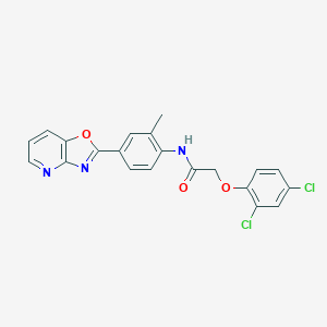 molecular formula C21H15Cl2N3O3 B243809 2-(2,4-dichlorophenoxy)-N-(2-methyl-4-[1,3]oxazolo[4,5-b]pyridin-2-ylphenyl)acetamide 