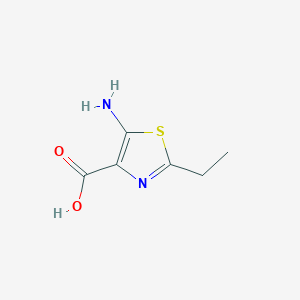 molecular formula C6H8N2O2S B2438091 5-Amino-2-ethyl-1,3-thiazole-4-carboxylic acid CAS No. 1536796-62-9