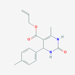 molecular formula C16H18N2O3 B2438100 Allyl 6-methyl-2-oxo-4-(p-tolyl)-1,2,3,4-tetrahydropyrimidine-5-carboxylate CAS No. 347351-41-1