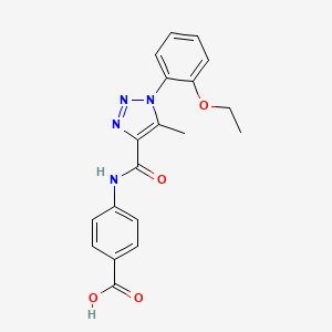 molecular formula C19H18N4O4 B2438104 4-(1-(2-乙氧苯基)-5-甲基-1H-1,2,3-三唑-4-甲酰胺基)苯甲酸 CAS No. 878734-50-0