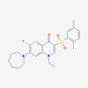7-azepan-1-yl-3-[(2,5-dimethylphenyl)sulfonyl]-1-ethyl-6-fluoroquinolin-4(1H)-one